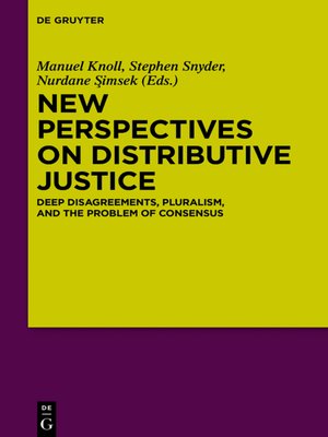 cover image of New Perspectives on Distributive Justice